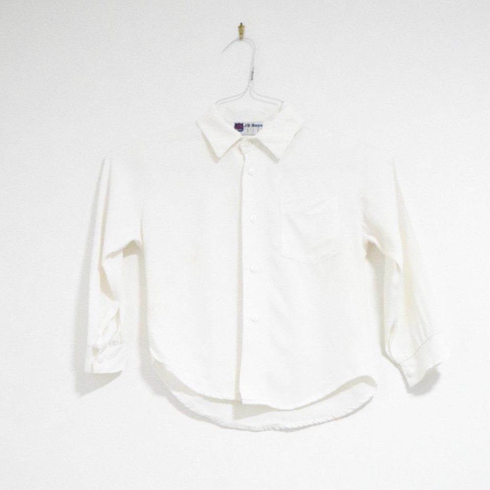 JB BOYS Classic White Button Up Dress Shirt